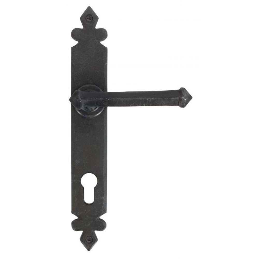 From the Anvil Tudor Lever Espag. Lock Set - Beeswax - (Sold in Pairs)